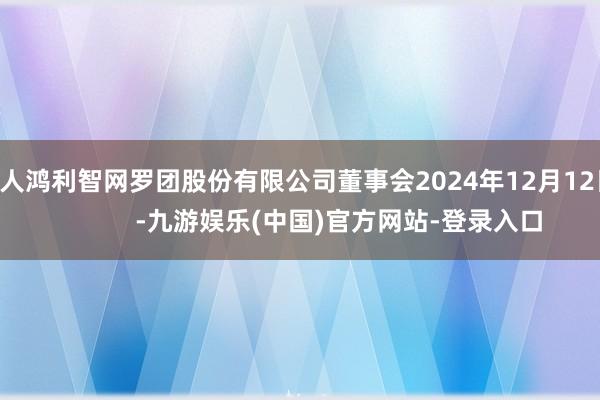 真人鸿利智网罗团股份有限公司董事会2024年12月12日            -九游娱乐(中国)官方网站-登录入口