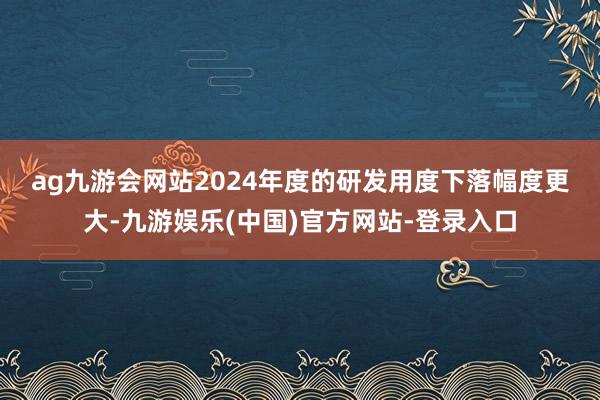 ag九游会网站　　2024年度的研发用度下落幅度更大-九游娱乐(中国)官方网站-登录入口