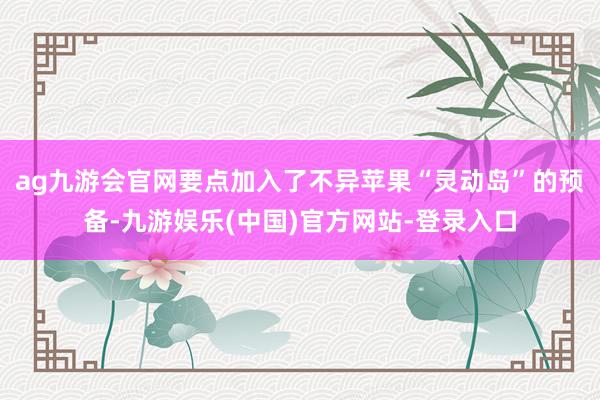 ag九游会官网要点加入了不异苹果“灵动岛”的预备-九游娱乐(中国)官方网站-登录入口