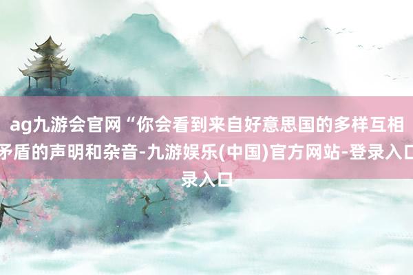 ag九游会官网“你会看到来自好意思国的多样互相矛盾的声明和杂音-九游娱乐(中国)官方网站-登录入口