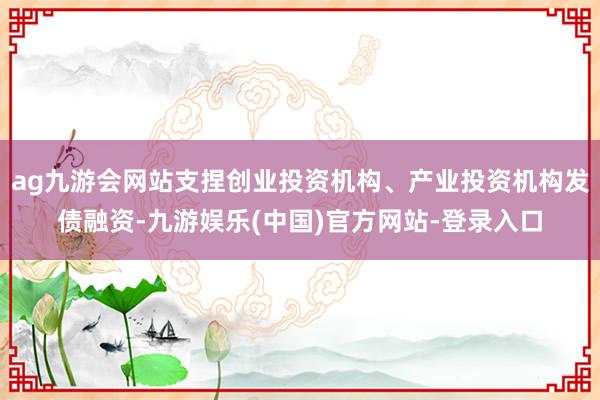 ag九游会网站支捏创业投资机构、产业投资机构发债融资-九游娱乐(中国)官方网站-登录入口