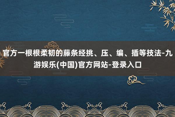 官方一根根柔韧的藤条经挑、压、编、插等技法-九游娱乐(中国)官方网站-登录入口
