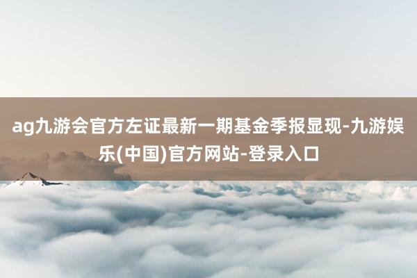 ag九游会官方左证最新一期基金季报显现-九游娱乐(中国)官方网站-登录入口